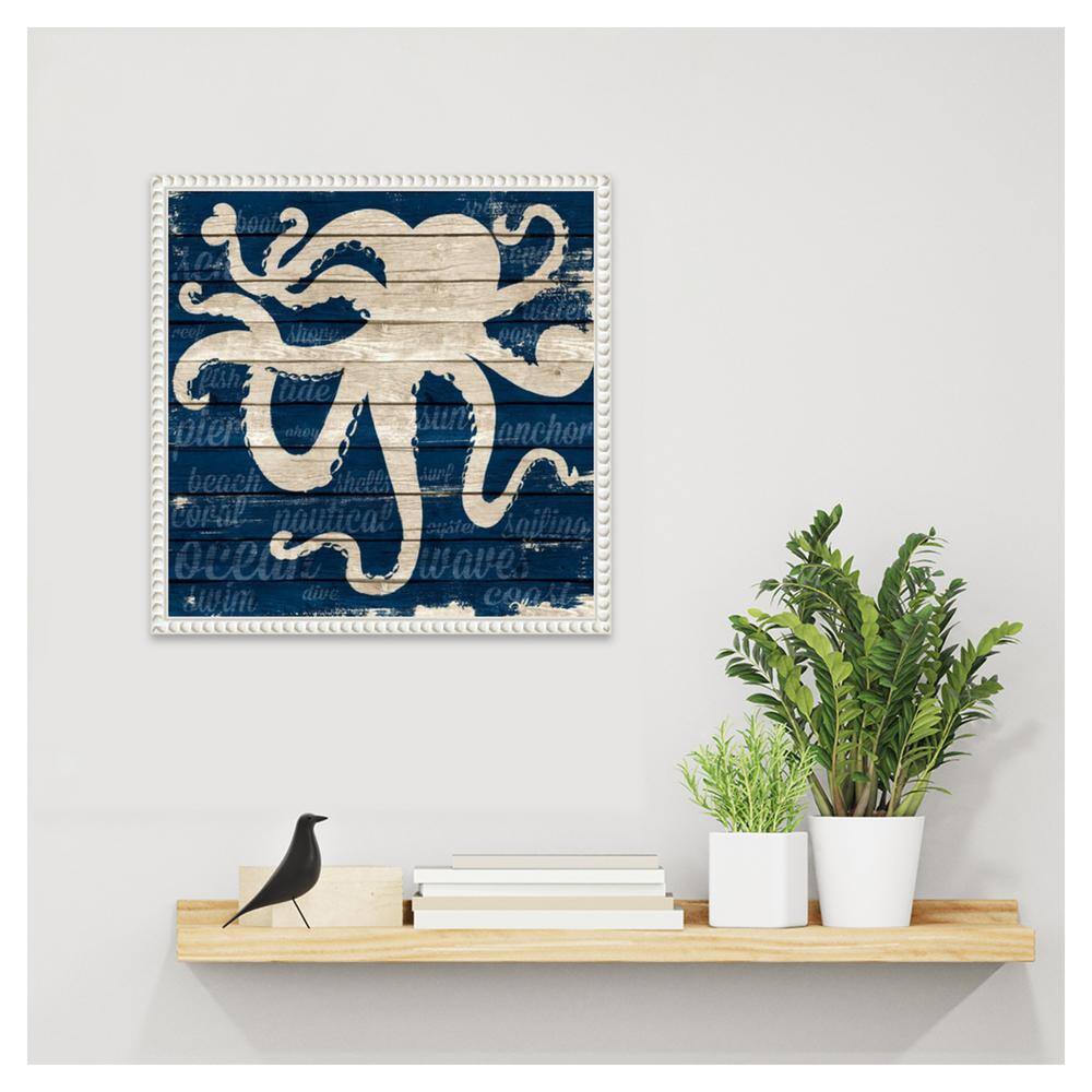 Nautical Octopus Print on Canvas with Quote, 16 x 16-in.