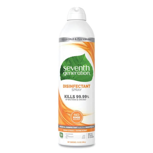 SEVENTH GENERATION 13.9 oz. Fresh Citrus/Thyme Disinfectant Aerosol Sprays Spray Bottle (8-Count)