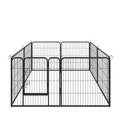0.00016-Acre Outdoor\Indoor 8-Panels Wireless Folding Heavy-Duty Metal Pet Playpen
