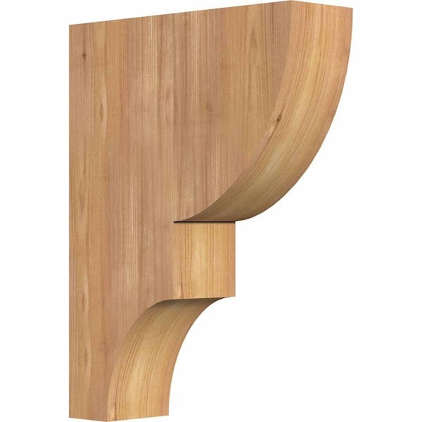 Ekena Millwork 3-1/2 in. x 12 in. x 16 in. Western Red Cedar Ridgewood Smooth Corbel