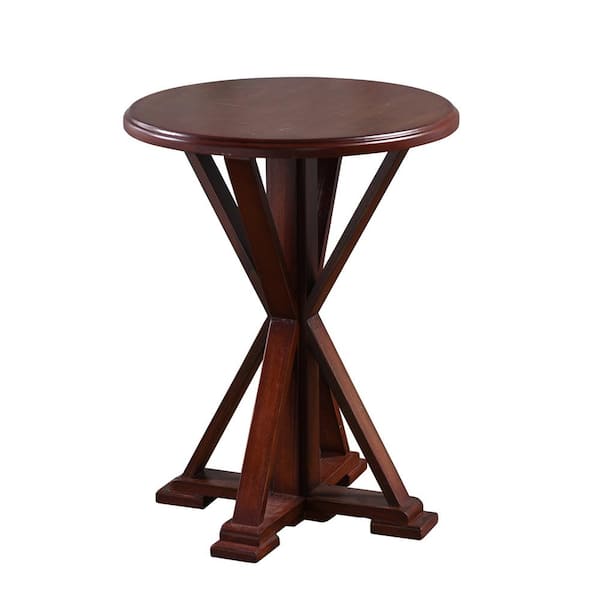 StyleCraft Presley Dark Brown Wooden Accent Table