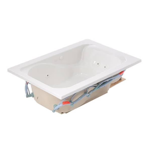 American Standard Cadet 60 in. x 42 in. Reversible Drain EverClean  Whirlpool Tub in White 2772.018WC.020 - The Home Depot