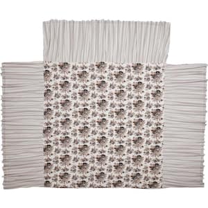 Annie Portabella Floral Ruffled King Cotton Coverlet