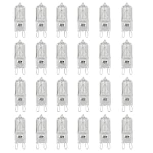 60-Watt Bright White (3000K) T4 G9 Bi-Pin Base Dimmable Decorative Halogen Light Bulb (24-Pack)
