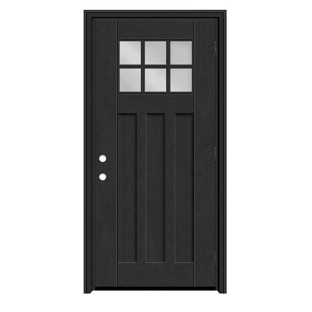 Regency 32 in. x 80 in. 6Lite Toplite Clear Glass LHOS Onyx Mahogany Fiberglass Prehung Front Door w/6-9/16 in. Jamb price history on PriceWatchPro