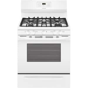 30 in. 5.0 cu. ft. Gas Range with Self-Cleaning Oven in White