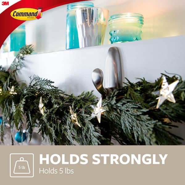 Command Medium Outdoor 2-Pack Slate Adhesive Wire Hook (2-lb Capacity) in  the Christmas Hooks & Hangers department at