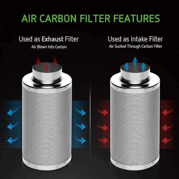 VIVOSUN 4" 6" 8" inch Inline Duct Fan Air Carbon Filter Flex Ducting Combo Kit 