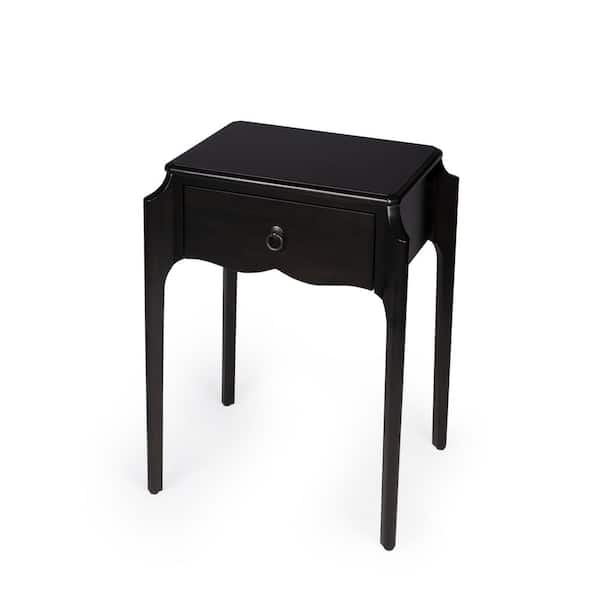 Wilshire 1-Drawer Dark Brown Nightstand 26.5 in. H x 20.0 in. W x 16.0 in. D