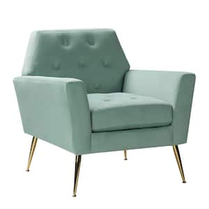 Ernesto Sage Upholstered Armchair with Tufted Back