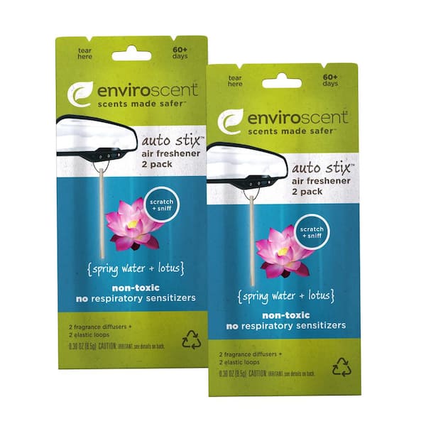 Enviroscent Spring Water + Lotus Scent Auto Stix 2 Count 2 Pack