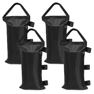 16 in. Tall Polyester Weight Sand Bags for Instant Pop Up Canopy with Carry Handle 4-Pack Black