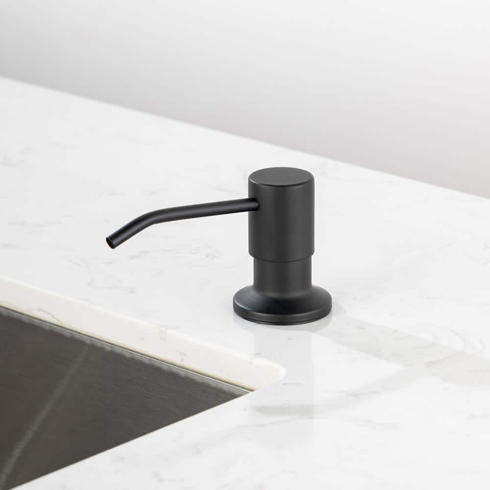 Matte Black Ergonomic Kitchen Soap Dispenser