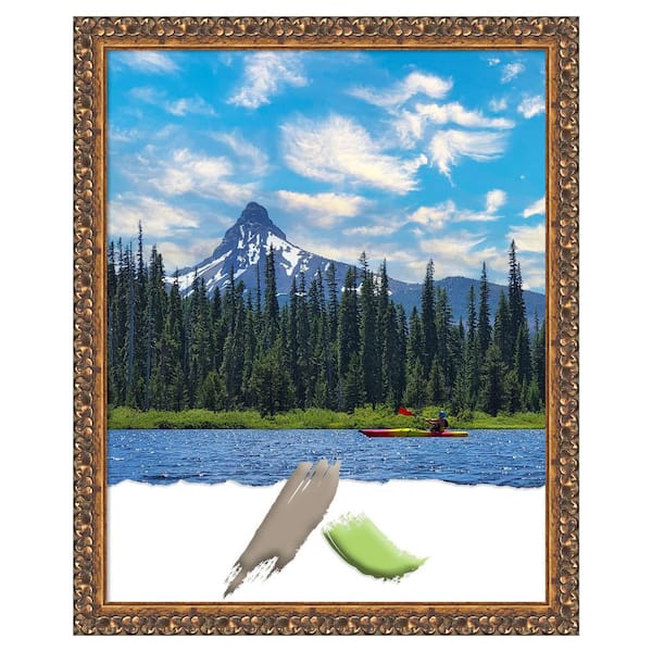 Amanti Art Opening Size 16 in. x 20 in. Antique Bronze Wood Picture Frame