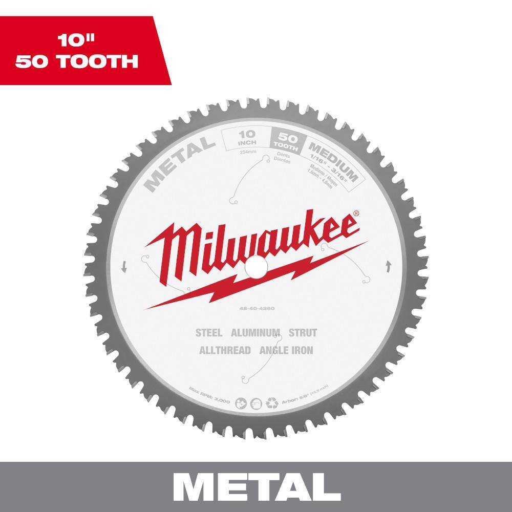 Milwaukee 10 in. x 50 Carbide Teeth 