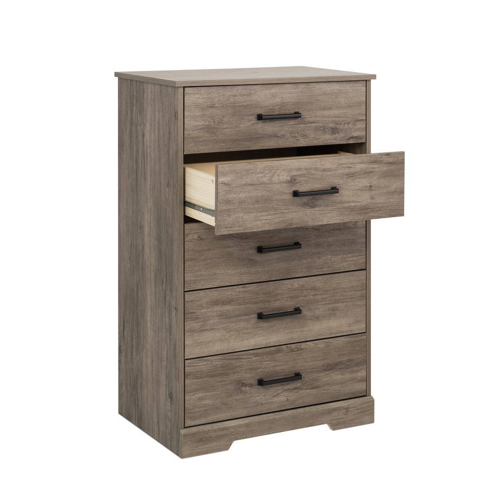 Rustic Brown Farmhouse 5-Drawer Vertical Dresser