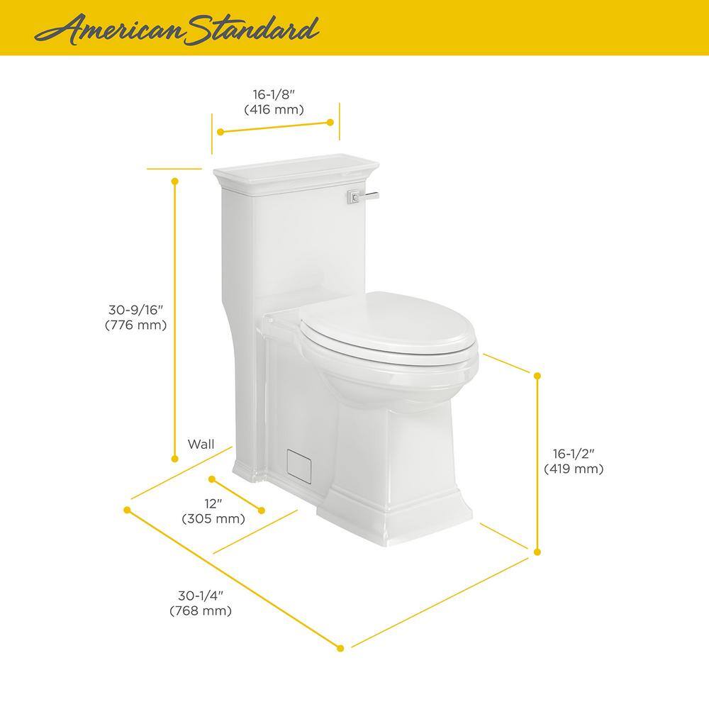 White Elongated High Efficiency Free Standing Toilet with Right Hand Lever