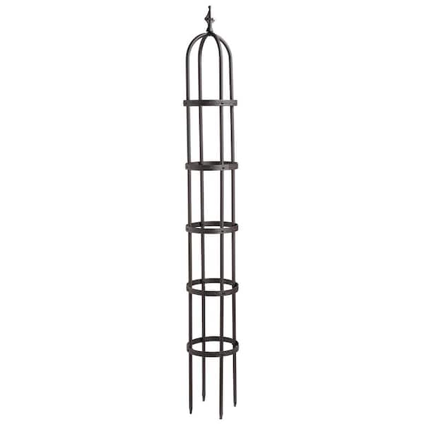 Evergreen Enterprises 96 in. Powder-Coated Steel Garden Obelisk Trellis - Bronze