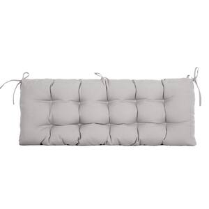BlissWalk Outdoor Settee Loveseat Bench Cushion W 2 Lumbar Pillows Set Of 5 Wicker Tufted Cushion For Patio Furniture Classic Blue