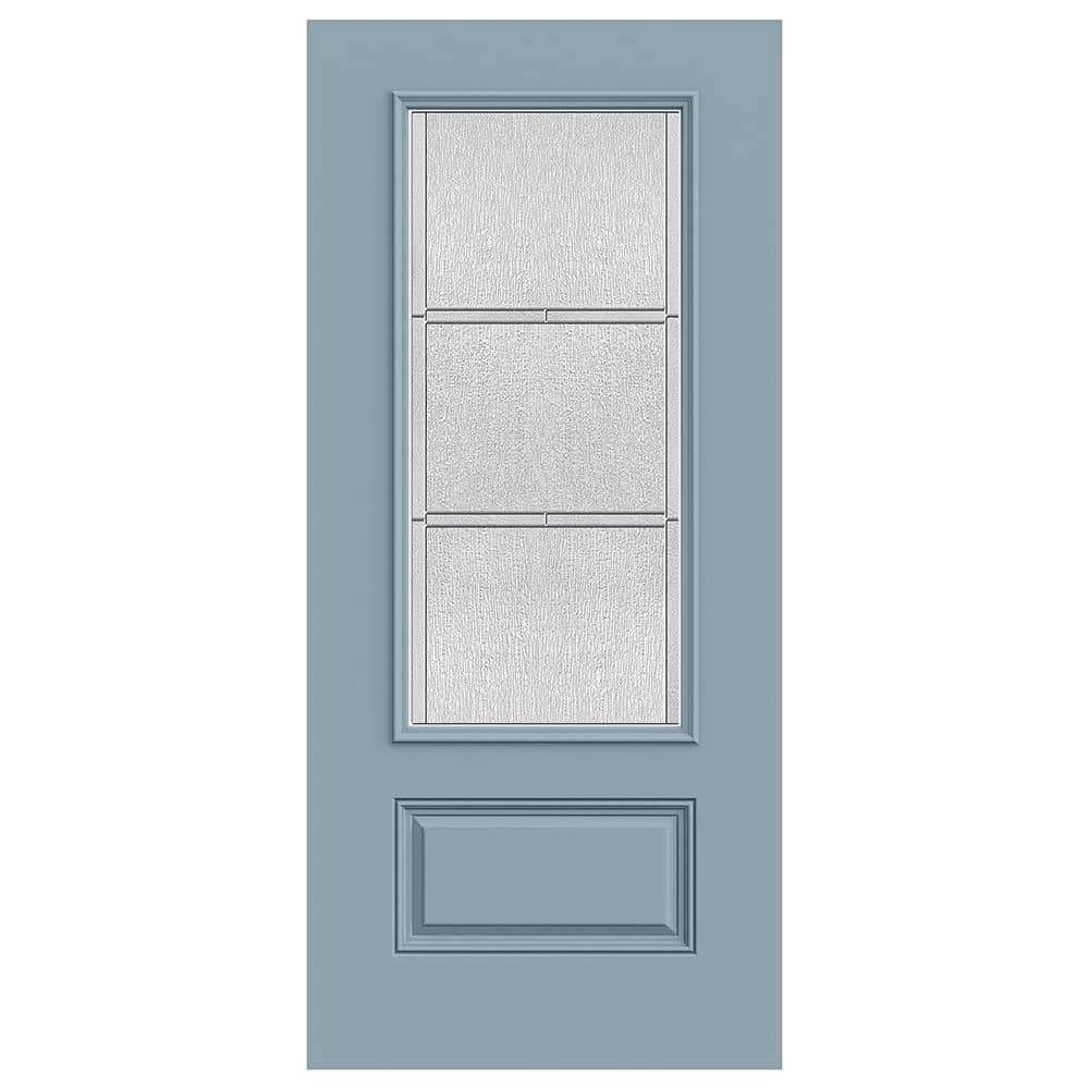 JELD-WEN 36 in. x 80 in. 3/4 Lite Eastfield Decorative Glass