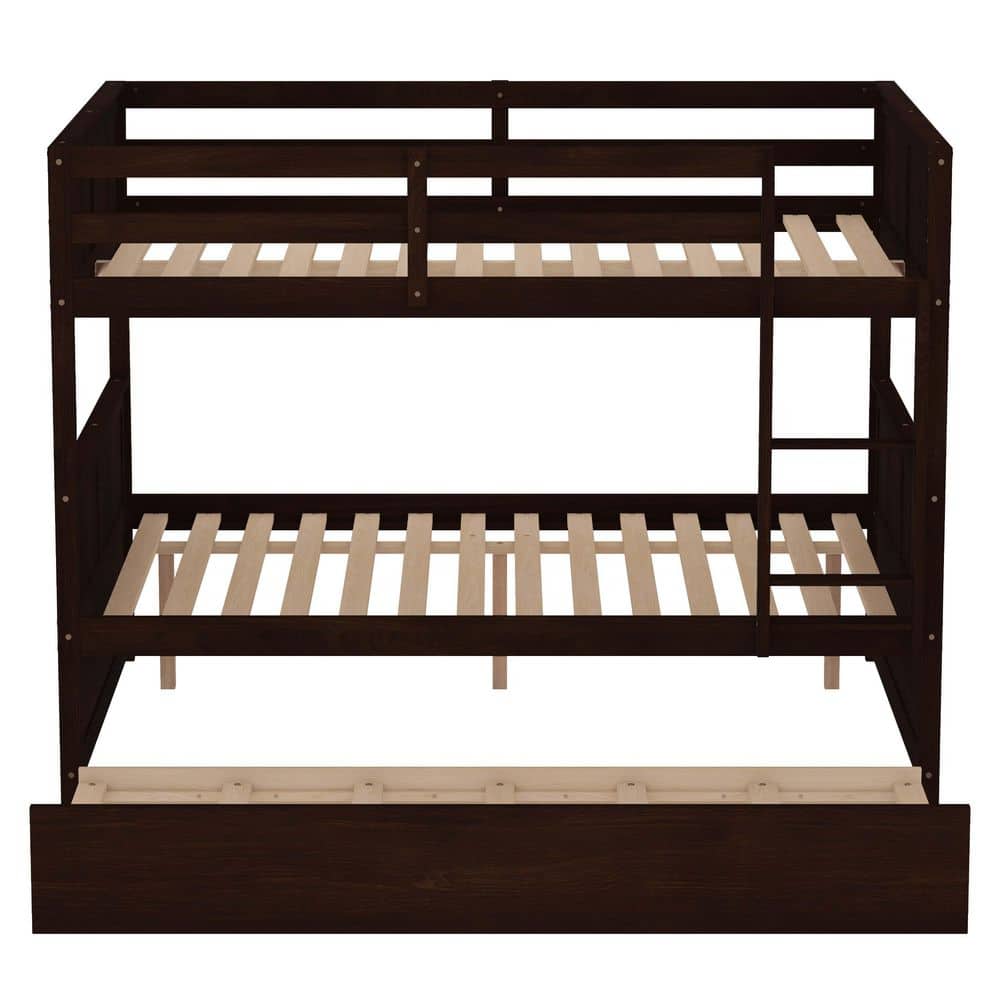 Espresso Full Over Full Bunk Bed ZT0921019 The Home Depot