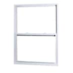 28 in. x 62 in. 50 Series Single Hung White Vinyl Window with Buck Frame