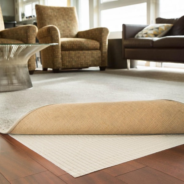 Linenspa 6 ft. x 9 ft. Rubberized Non-Slip Area Rug Pad Gripper in White