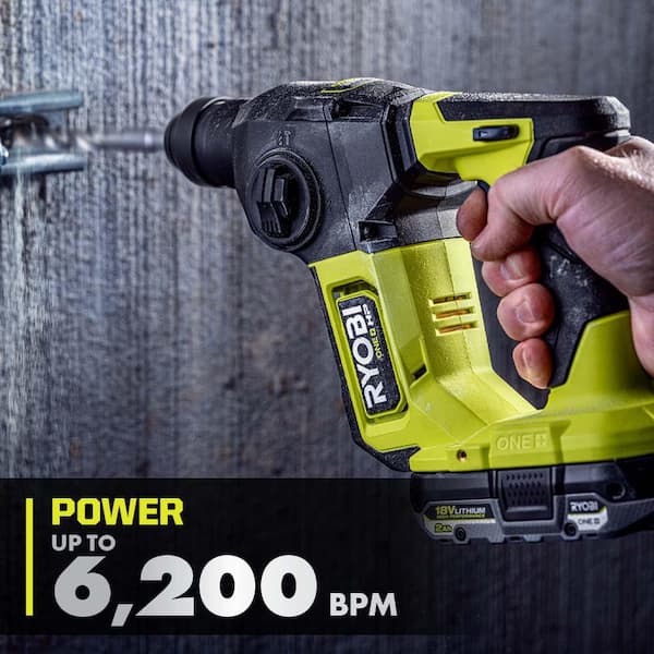 RYOBI ONE+ HP 18V Cordless Compact 5/8 in. SDS Rotary Hammer (Tool Only) PSBRH01B - The Home Depot