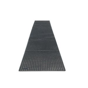 K-Series Comfort Tract Black 3 ft. x 15 ft. x 1/2 in. Grease-Resistant Rubber Kitchen Mat