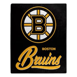 Bruins Signature Multi Colored Raschel Throw Blanket