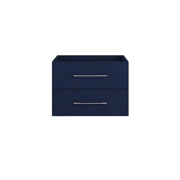 VOLPA USA AMERICAN CRAFTED VANITIES Napa 30 in. W x 22 in. D x 21 in. H Single Sink Bath Vanity Cabinet without Top in Navy Blue, Wall Mounted