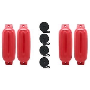 10 in. x 30 in. BoatTector Inflatable Fender Value in Red (4-Pack)