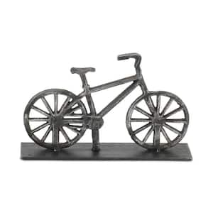 8 in. Black Metal Bicycle Hand Painted Specialty Sculpture