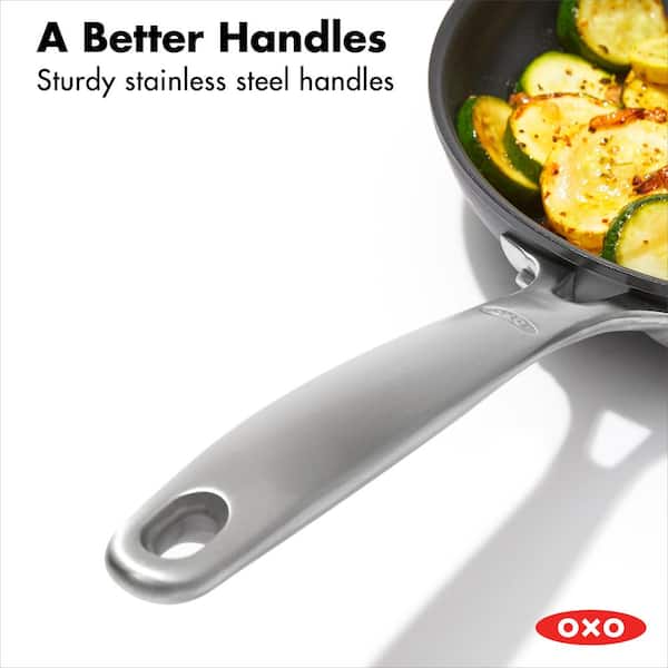 OXO Good Grips Nonstick 3-Piece Hard-Anodized Aluminum Frying Pan Set  CC005956-001 - The Home Depot