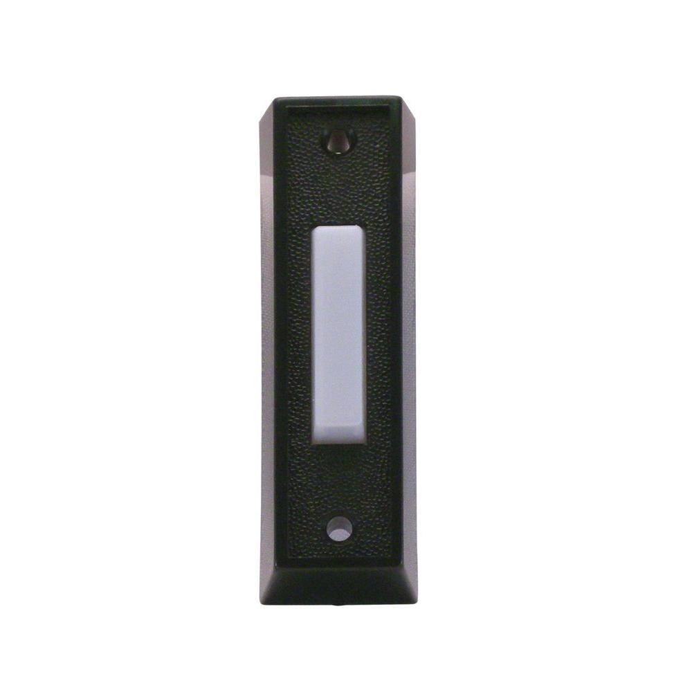IQ America Wired Lighted Doorbell Push Button Black and White DP