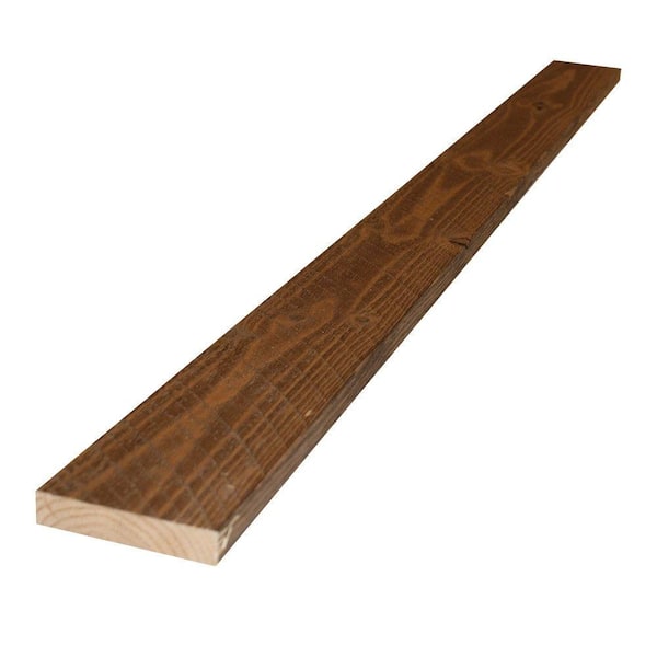 Unbranded Ghost Wood 1 in. x 4 in. x 8 ft. Bannack Brown Wood Trim Weathered Barn Wood Boards