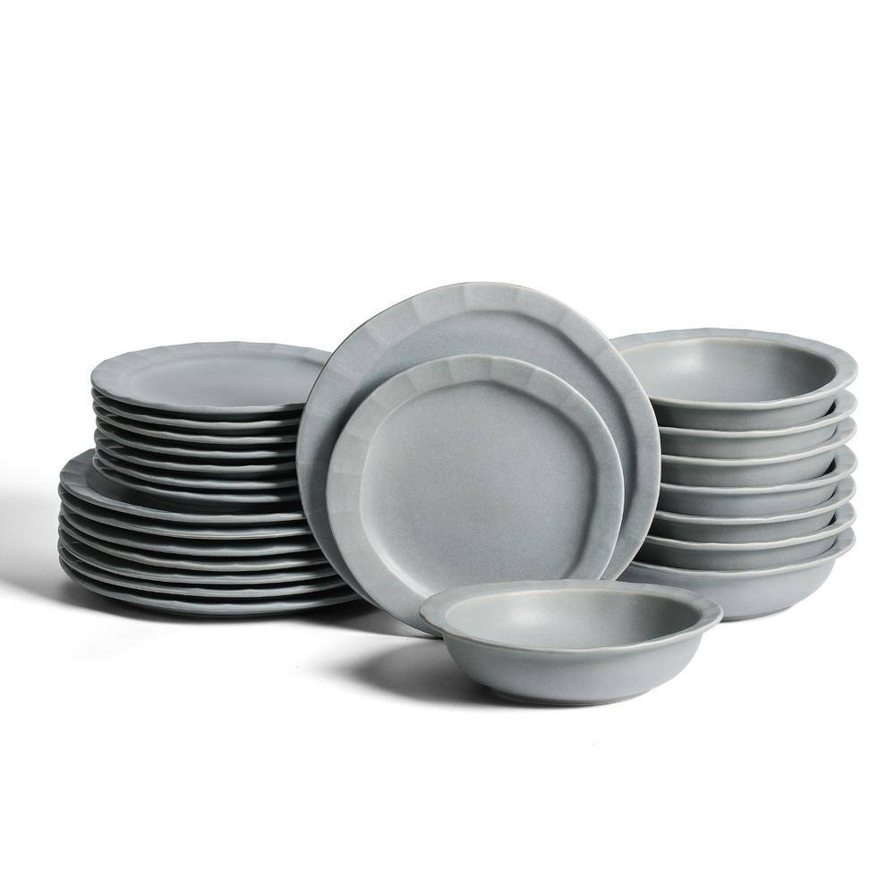 Oasis 24-Piece Light Blue Stoneware Full Set (Service for 8) price history on PriceWatchPro