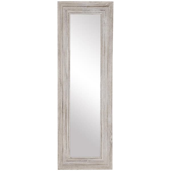 HOMCOM 64.25 in. W x 1 in. H Rustic Wood Full Length Mirror