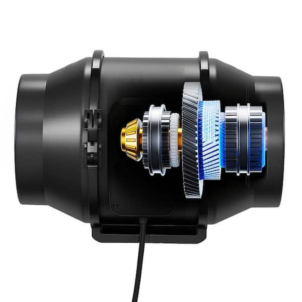 6 in Quiet Inline Exhaust Fan, 380 CFM Powerful AC-Motor