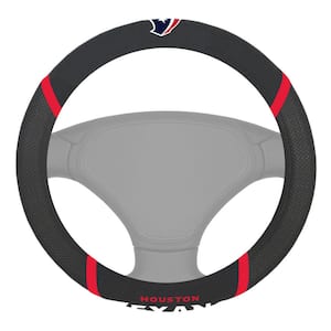 NFL - Houston Texans Embroidered Steering Wheel Cover in Black - 15in. Diameter