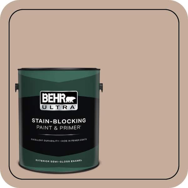 BEHR ULTRA 1 gal. #ECC-57-1 California Stucco Semi-Gloss Enamel Exterior Paint & Primer