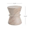 Dimensional view of the side table showing height 18.00" and diameter 15.50".