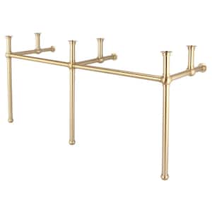 Embassy 72 in. Brass Washstand Legs and Connectors in Satin Gold PVD