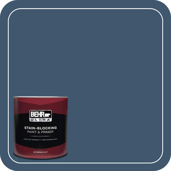 BEHR ULTRA 1 qt. #ECC-16-3 Inlet Harbor Flat Exterior Paint & Primer