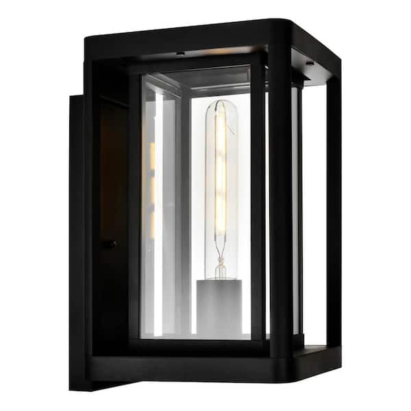 CWI Lighting Mulvane 1 Light Black Outdoor Wall Light