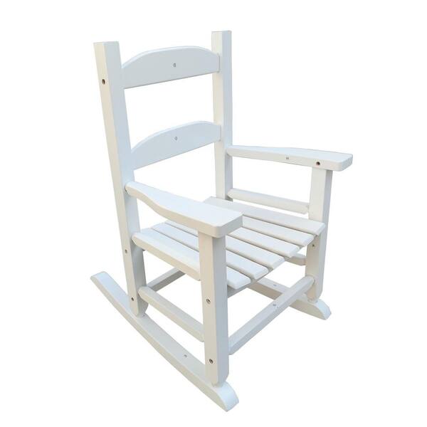 Sudzendf Wood Durable White Outdoor Rocking Chair for Kids, Indoor and Outdoor