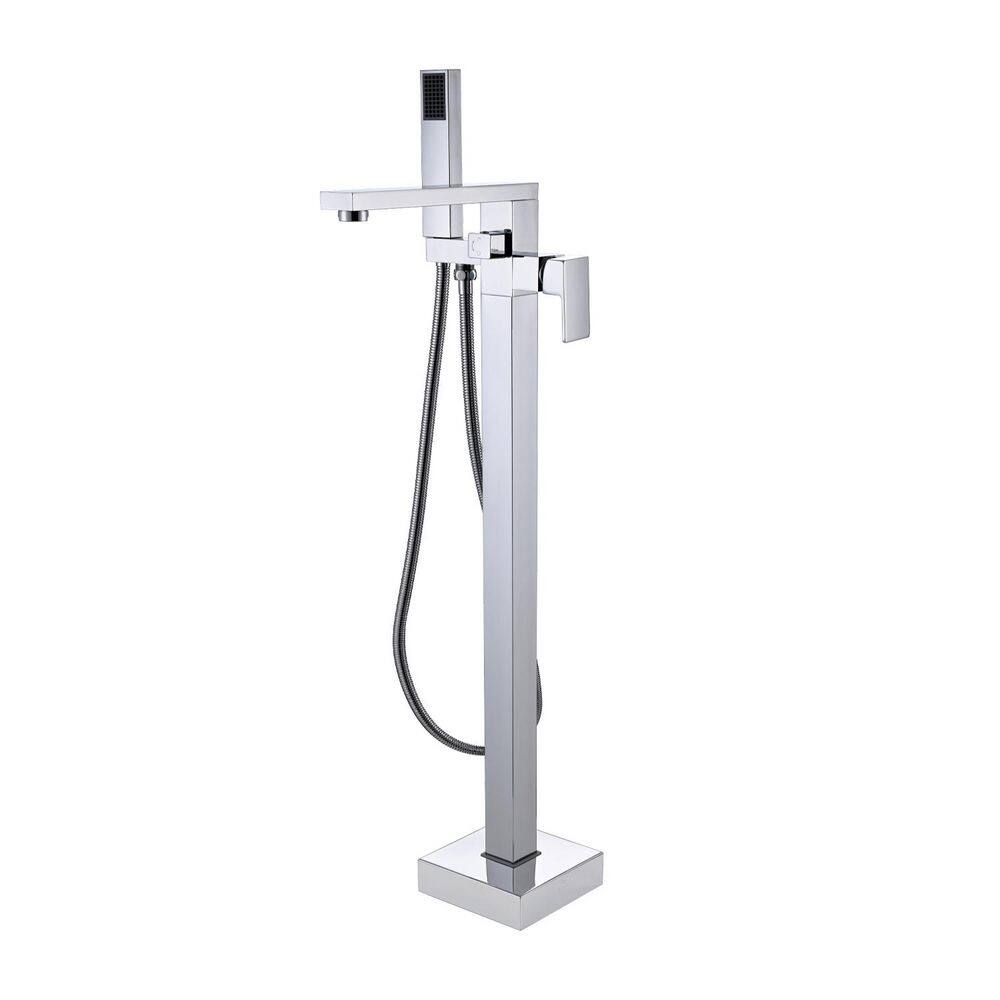 Single-Handle Freestanding Tub Faucet with Hand Shower Head in Chrome price history on PriceWatchPro