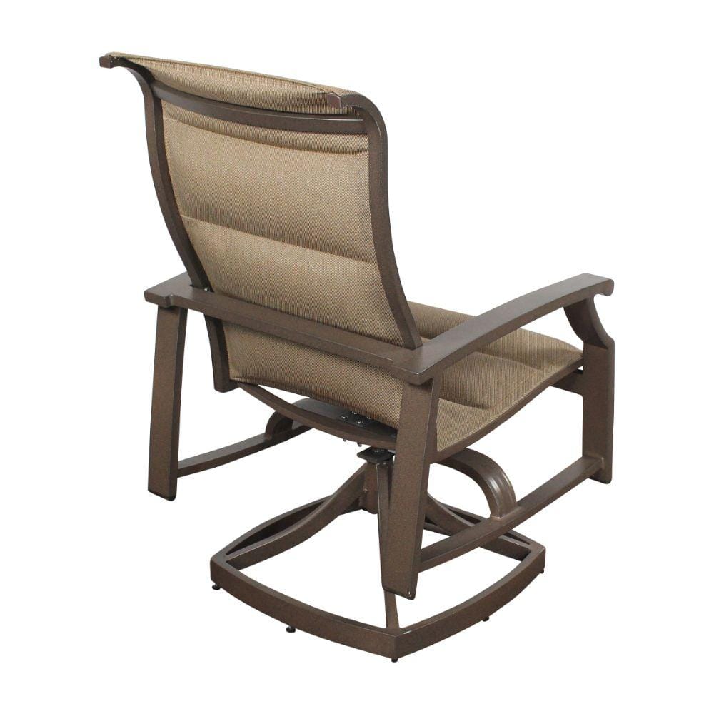 Madison Transitional High-Grade Aluminum Swivel Dining Chair with Cushions