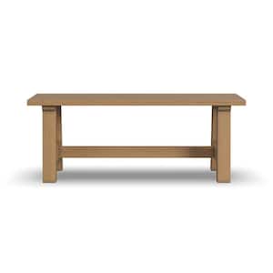 Trestle Oak Brown Backless Dining Bench 45.5 in.
