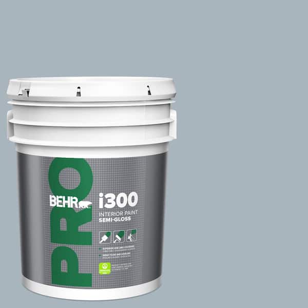 BEHR PRO 5 gal. #MQ5-23 Intercoastal Gray Semi-Gloss Interior Paint